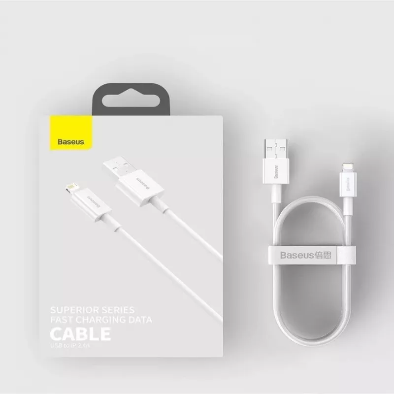 Baseus Superior Καλώδιο Ταχείας Φόρτισης και Δεδομένων USB-A σε Lightning 1m Μαύρο (CALYS-A01)