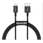 Baseus Superior Καλώδιο Ταχείας Φόρτισης και Δεδομένων USB-A σε Lightning 1m Μαύρο (CALYS-A01)