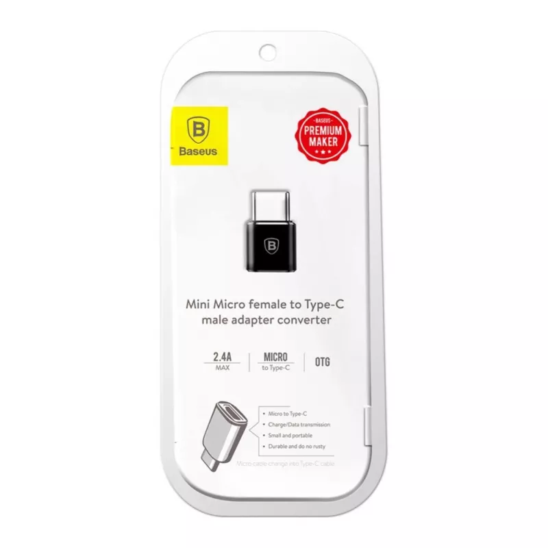 Baseus Αντάπτορας OTG USB 2.0 Type-C σε Micro USB (Μαύρος)