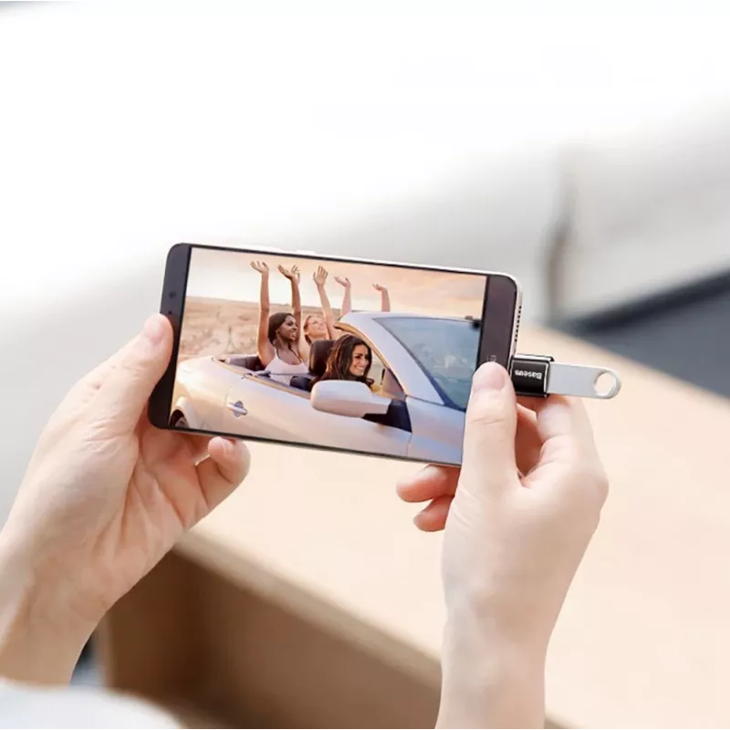 Baseus Αντάπτορας OTG USB 2.0 Type-C σε Micro USB (Μαύρος)