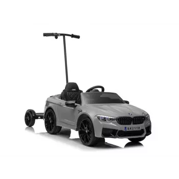 Μπαταριοκίνητο αυτοκίνητο BMW M5 Z με πλατφόρμα για γονείς, ασημί βαμμένο