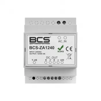 BCS-ZA1240 Τροφοδοτικό 12V 4A 48W Προσαρμογέας AC/DC με είσοδο IEC C8