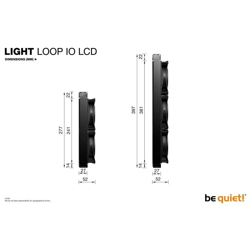 be quiet! Light Loop IO LCD 240mm λευκή all-in-one υδρόψυξη CPU