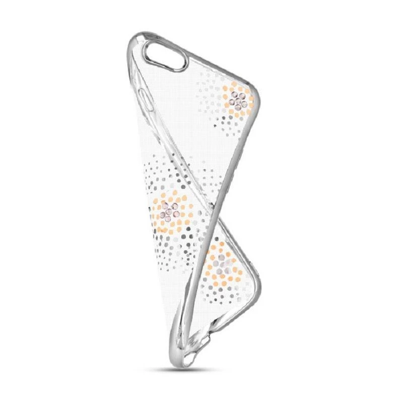 Beeyo Sony Xperia E5 Flower Dots Θήκη TPU Ασημί