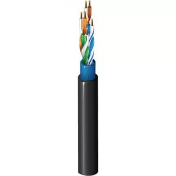 Belden CatSnake Category 5E τακτικό καλώδιο Ethernet, 24 AWG συνεστραμμένοι γυμνοί χάλκινοι αγωγοί, UTP, θήκη TPE, μαύρο, 100 MHz, Gigabit, υψηλής ευκαμψίας
