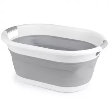 Beldray LA034816FPEU7 Πτυσσόμενο καλάθι απλύτων 28L λευκό/γκρι
