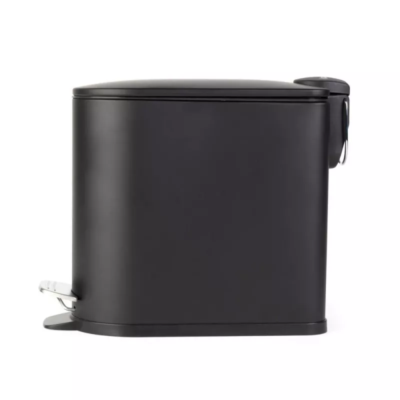 Beldray LA036690BLKPEU7 Λεπτός κάδος με πεντάλ D-σχήματος 5 λίτρων, Μαύρο