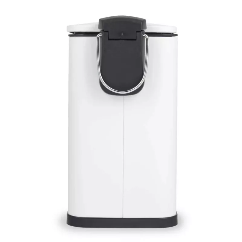 Beldray LA036690WHTPEU7 Λεπτός κάδος με πεντάλ σχήματος D 5 λίτρων, Λευκό