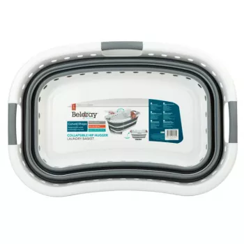 Beldray LA072979PGRYFEU7 Πτυσσόμενο καλάθι απλύτων Hip Hugger - γκρι, 38 λίτρα