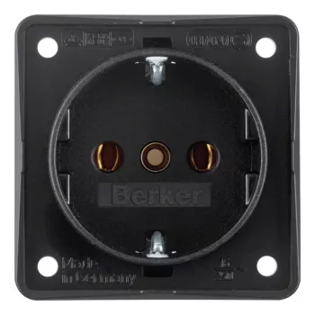 Berker 09418505 Πρίζα SCHUKO Integro-Modul Ματ Μαύρο