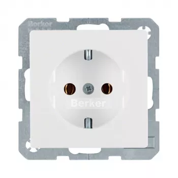 Berker 41436089 Πρίζα Schuko πολικό λευκό Velvet