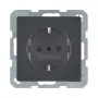 Berker 47236086 Πρίζα SCHUKO Q.1/Q.3 Ανθρακί Βελούδο