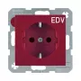 Berker 47238922 Πρίζα SCHUKO S.1 Κόκκινο Γυαλιστερό EDV