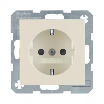Berker 47238982 πρίζα SCHUKO με καπάκι, χωνευτή, 16A 250V, λευκό (RAL 9010)