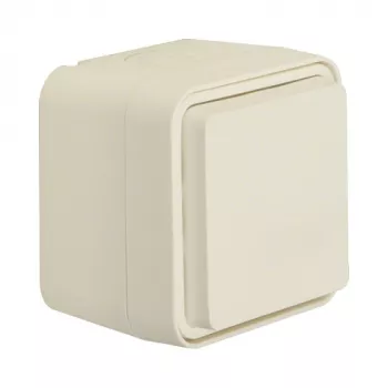 Berker 47403512 πρίζα SCHUKO υγρών χώρων με καπάκι, επίτοιχη, πολικό λευκό, σειρά W.1