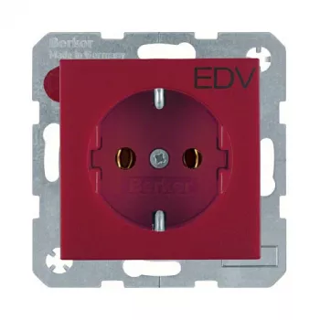Berker 47431922 Πρίζα Schuko EDV-Druck ανθεκτική σε κρούσεις πολικό λευκό S.1