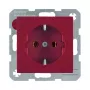 Berker 47438912 Πρίζα SCHUKO S.1/B.3/B.7 γυαλί κόκκινο γυαλιστερό