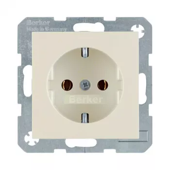 Berker 47438982 Πρίζα Schuko Λευκό Γυαλιστερό