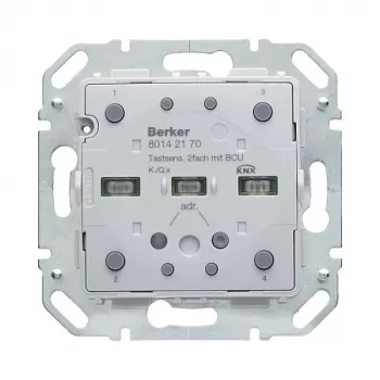 Berker 80142170 KNX Touch-Sensor-Modul 2-πλό με ενσωματωμένο Busankoppler, Polarweiß glänzend