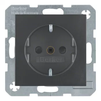 Berker S.1 πρίζα Schuko ανθρακί, Type F 16A 250V