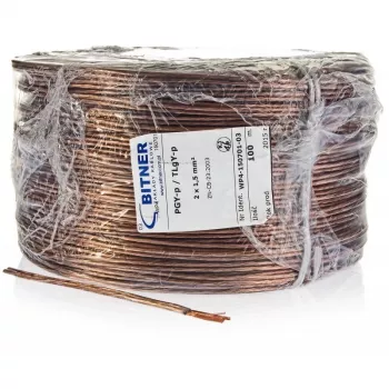 BITNER BiTsound PGY-p (TLgY) 2x1mm2 Καλώδιο ηχείου 100m Ρολό