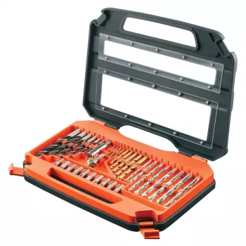 BLACK & DECKER A7231-XJ Σετ 76 τεμ. Τρυπάνια Titan για Μέταλλο και Τοίχο, 1,5-8 mm