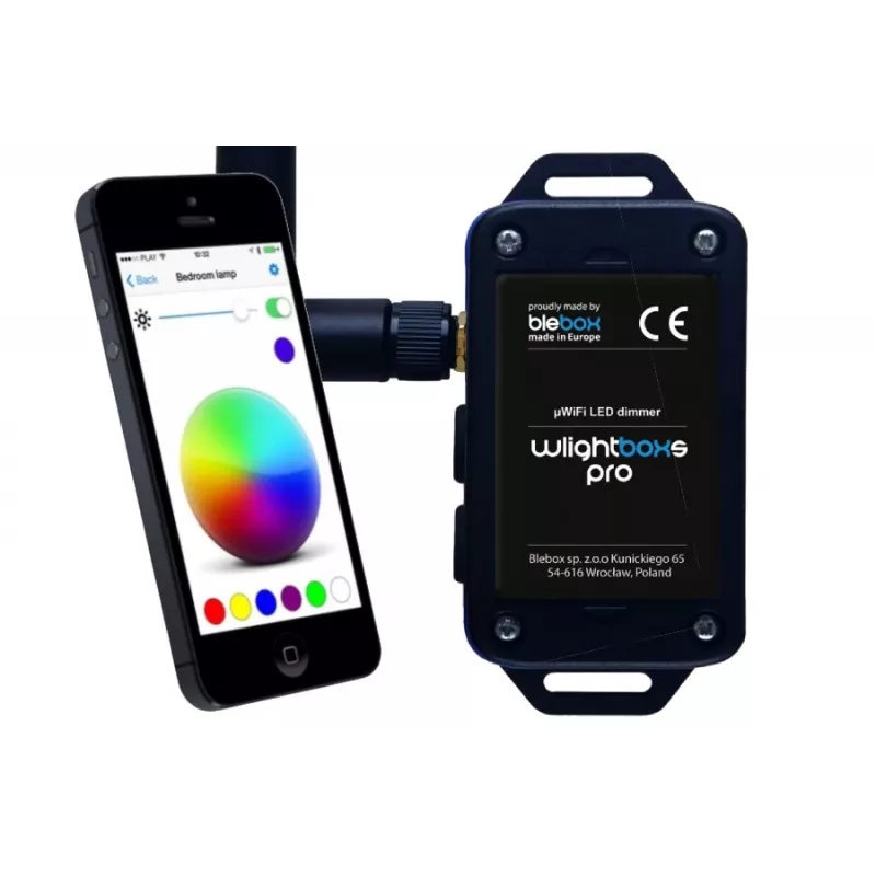 BLEBOX wLightBoxS Pro Smart LED dimmer controller με εξωτερική κεραία 12-24V DC