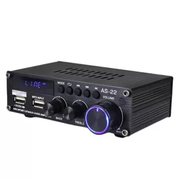 Blitzwolf AS-22 Ενισχυτής ήχου, 45 W, Bluetooth 5.0, USB + τηλεχειριστήριο (μαύρο)