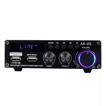 Blitzwolf AS-22 Ενισχυτής ήχου, 45 W, Bluetooth 5.0, USB + τηλεχειριστήριο (μαύρο)