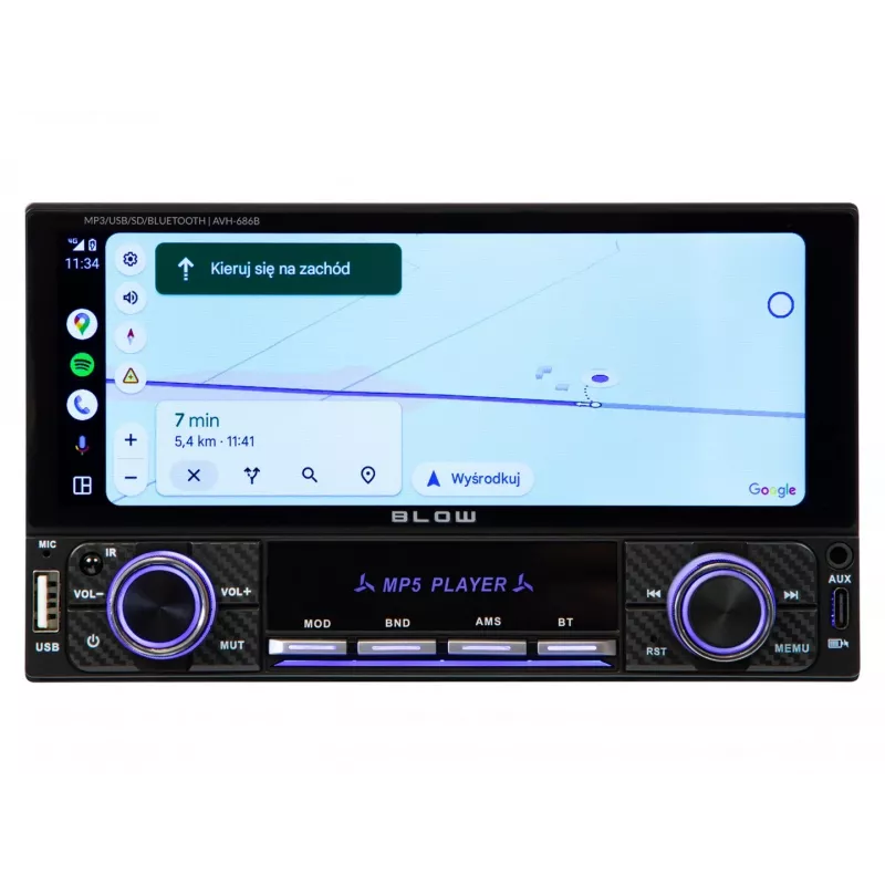BLOW AVH-686B RDS MP3/USB/Micro SD/Bluetooth Αυτοραδιόφωνο