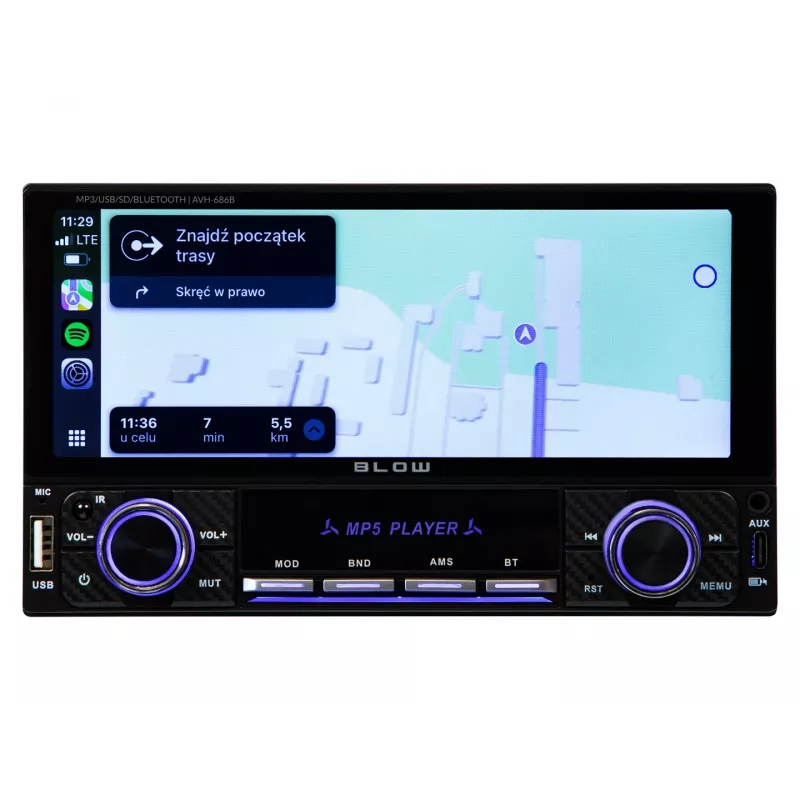 BLOW AVH-686B RDS MP3/USB/Micro SD/Bluetooth Αυτοραδιόφωνο