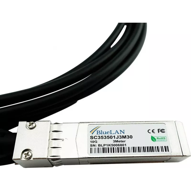 BlueLAN DAC10G-50CM-BL 10GBASE-CR παθητικό καλώδιο SFP+ Direct Attach, 0,5 m