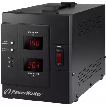 BlueWalker PowerWalker AVR 3000 SIV FR 3000VA/2400W Αυτόματος Ρυθμιστής Τάσης, 230V, 4x Γαλλική Πρίζα, Μαύρο