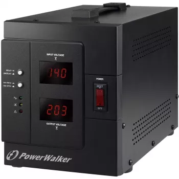 BlueWalker PowerWalker AVR 3000 SIV FR 3000VA/2400W Αυτόματος Ρυθμιστής Τάσης, 230V, 4x Γαλλική Πρίζα, Μαύρο