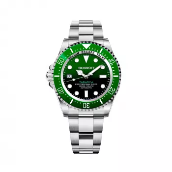 BOBROFF MAN BF0002ibv Αναλογικό ρολόι quartz 42mm Μαύρο καντράν Δερμάτινο λουράκι