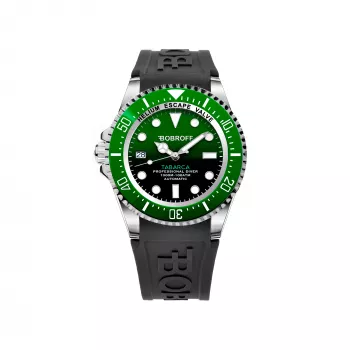 BOBROFF MAN BF0002ibvBFS αναλογικό ρολόι Quartz 42mm μαύρο καντράν δερμάτινο λουράκι