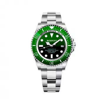 BOBROFF MAN BF0002J1bv αναλογικό ρολόι quartz 44mm μαύρο δέρμα