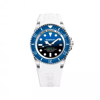 BOBROFF MAN BF0003baBFSTB 42mm Quartz Αναλογικό ρολόι Μαύρο καντράν Δερμάτινο λουράκι