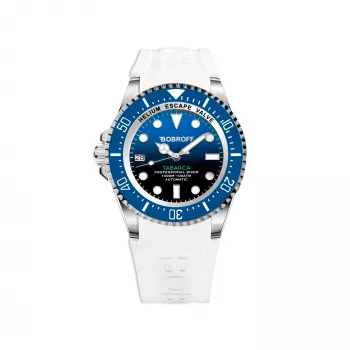 BOBROFF MAN BF0003ibaBF 42mm Ρολόι κουάρτζ αναλογικό - Μαύρο καντράν, Δερμάτινο λουράκι