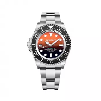 BOBROFF MAN BF0004i 42mm Αναλογικό Quartz Ρολόι Μαύρο Καντράν Λουράκι Δέρματος