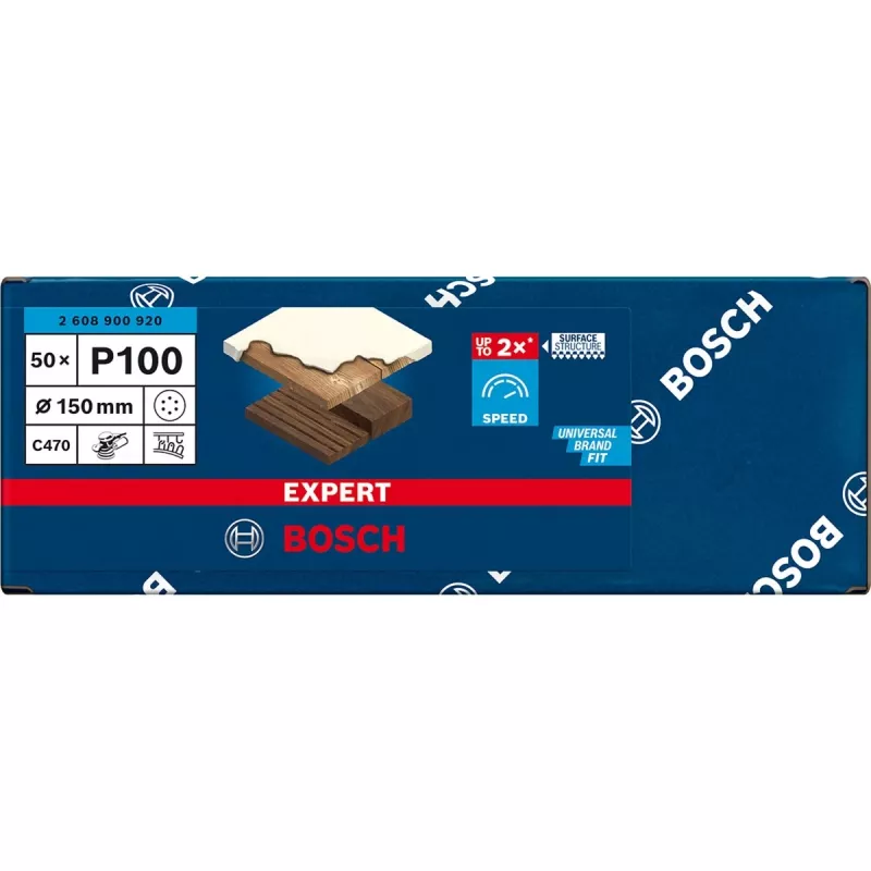 Bosch EXPERT C470 Δίσκος λείανσης 150 mm Κόκκο 100, συσκευασία 50 τεμ. 2608900920