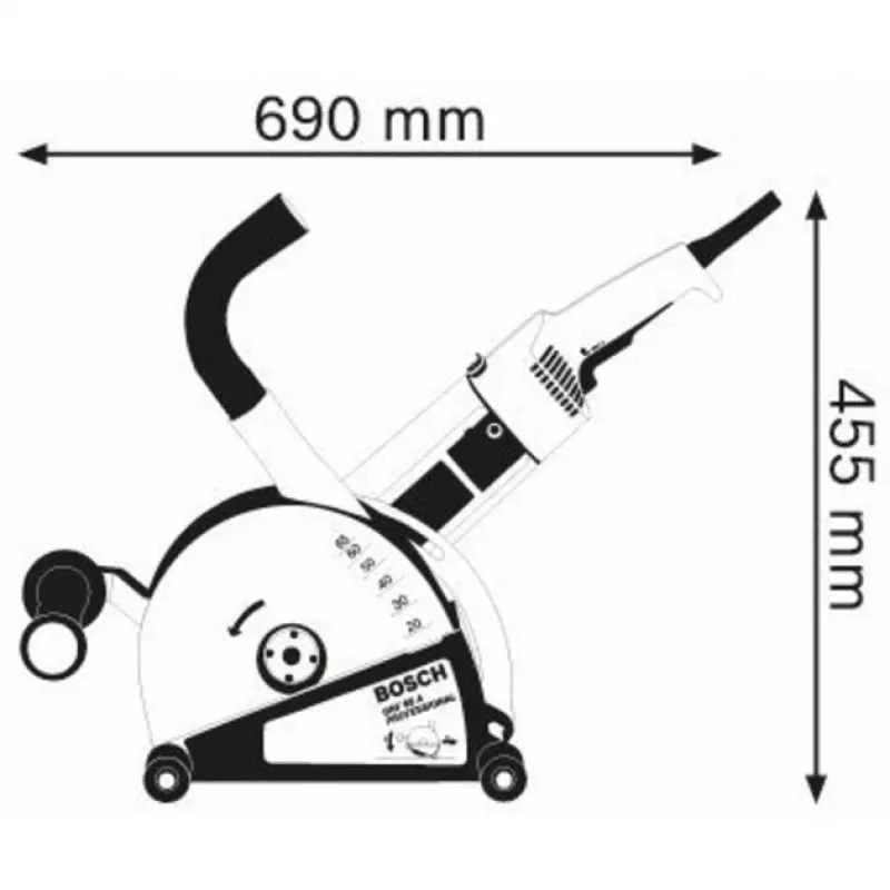 BOSCH Power Tools φρέζα τοίχου GNF 65 A (μπλε, 2400 W, βαλίτσα)