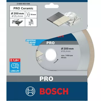 BOSCH POWERTOOLS PRO κεραμικός δίσκος κοπής διαμαντιού, Ø 200 mm (οπή 25,4 mm)