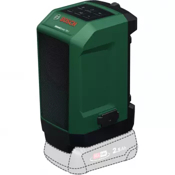 BOSCH POWERTOOLS UniversalSpeaker 18V-1 (Πράσινο/Μαύρο, Bluetooth, USB-C, Εργαλείο Σκέτο, POWER FOR ALL ALLIANCE)