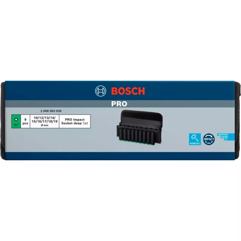 Bosch PRO Impact Socket Set 9 τεμ. 2608003040