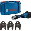 Bosch Professional GPT 18V-32 μπαταριοκίνητο πρεσάκι, Solo-Version, Kit TH, 18V, μπλε, χωρίς μπαταρία και φορτιστή, 3 τυπικές πρέσες TH, σε L-BOXX