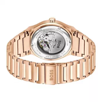 BOSS MAN 1514185 Ρολόι Quartz Αναλογικό 41mm Μαύρο Καντράν Λουράκι Δέρμα