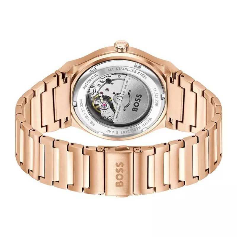 BOSS MAN 1514185 Ρολόι Quartz Αναλογικό 41mm Μαύρο Καντράν Λουράκι Δέρμα