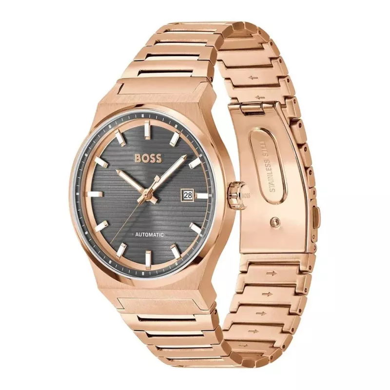 BOSS MAN 1514185 Ρολόι Quartz Αναλογικό 41mm Μαύρο Καντράν Λουράκι Δέρμα