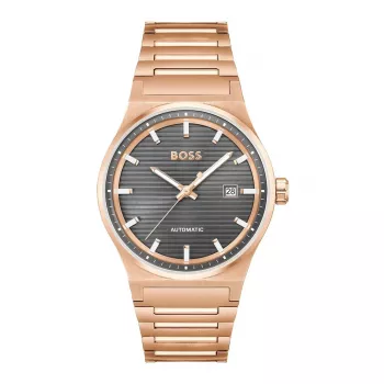BOSS MAN 1514185 Ρολόι Quartz Αναλογικό 41mm Μαύρο Καντράν Λουράκι Δέρμα